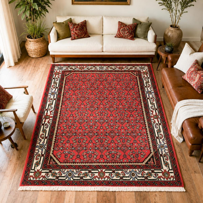 Tapis d'orient au motif oriental, noué main en laine, EKEMALA