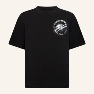 PLEIN SPORT Round Neck T-Shirt Chrome Scratch Edition