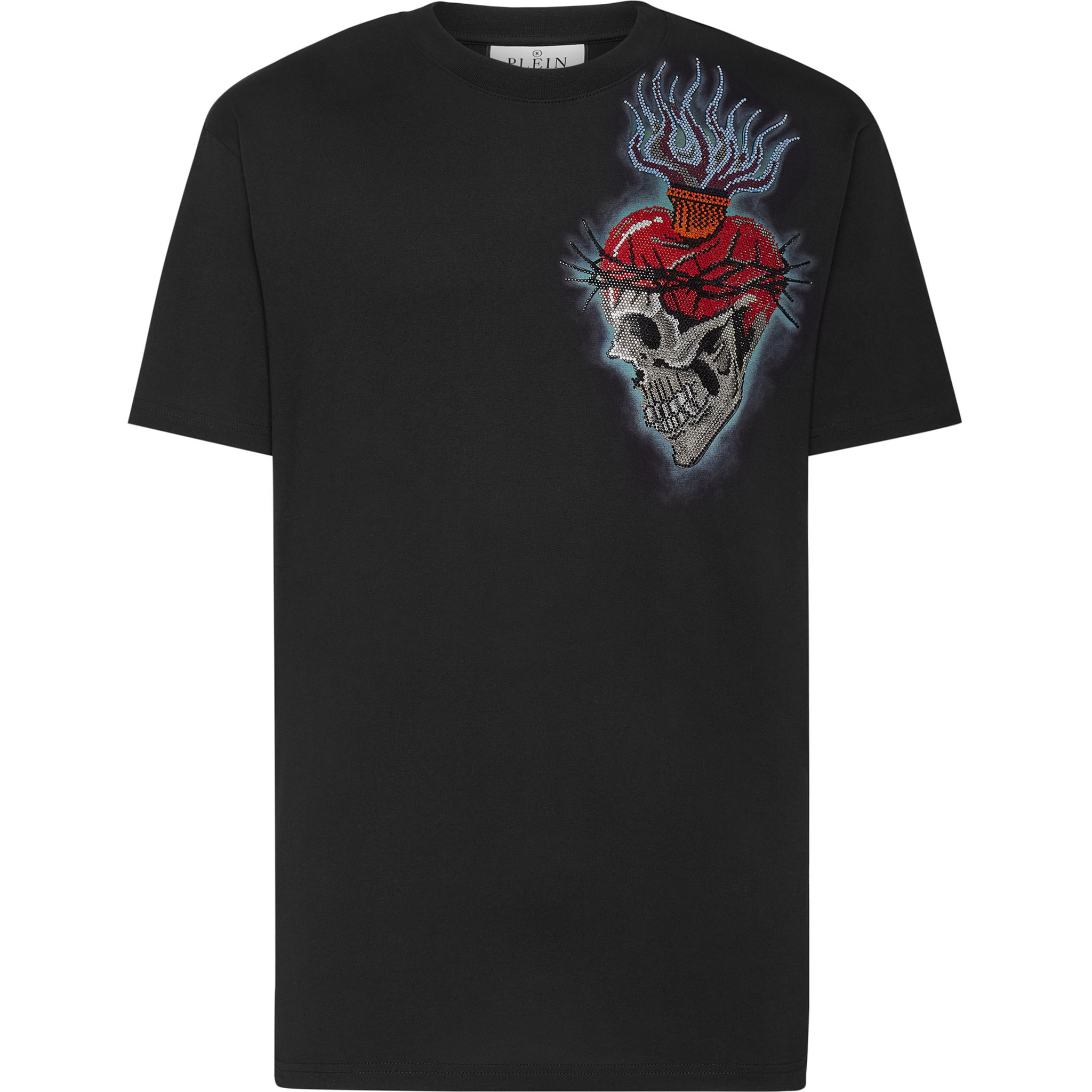 PHILIPP PLEIN Camiseta de cuello redondo y manga corta TATTOO