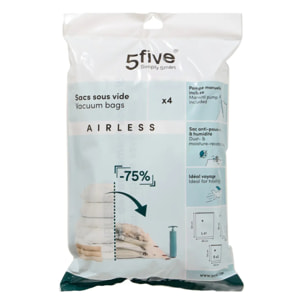 Sacs compresseurs Airless transparents avec pompe