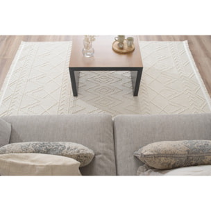 Bali - tapis moderne aztèque, crème