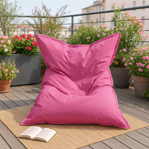 Pouf rectangulaire d'extérieur XXL 180x140cm rose THIES