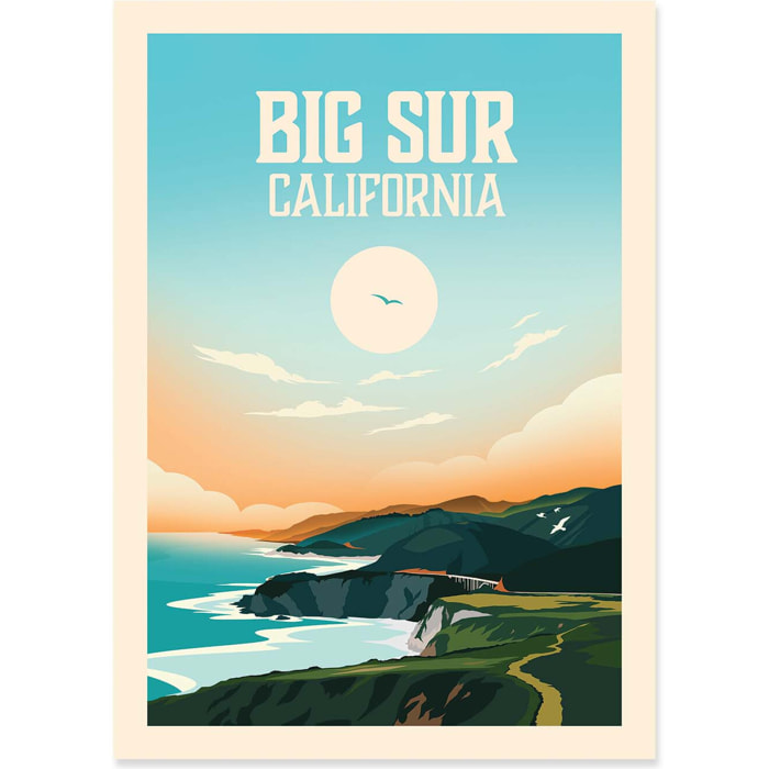 Affiche - Big Sur California - Studio Inception