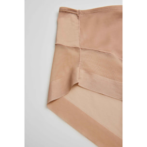 Slip in tulle di visone a vita alta