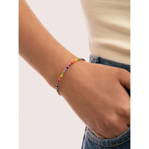 Bracciale Rainbow Colors Acciao Placcato Oro