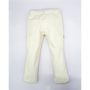 PANTALÓN CARGO SARGA BLANCA