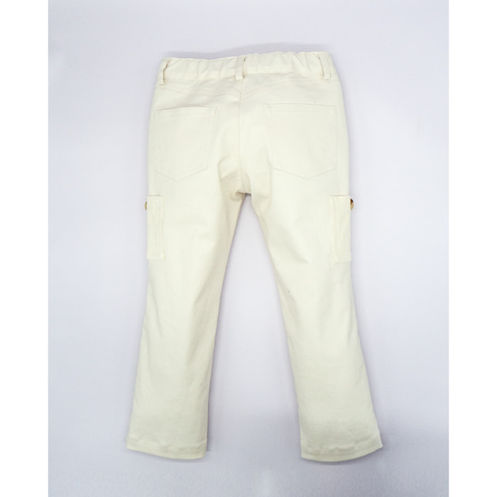 PANTALÓN CARGO SARGA BLANCA