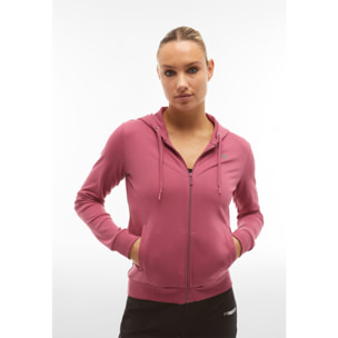 Tuta sportiva in interlock con felpa cappuccio e zip