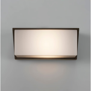 Forlight Quanta aplique exterior negro rectangular para bombilla E27