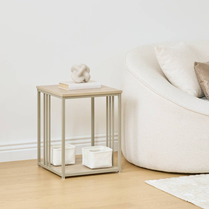 Table de chevet Duna rectangulaire 40x50cm beige