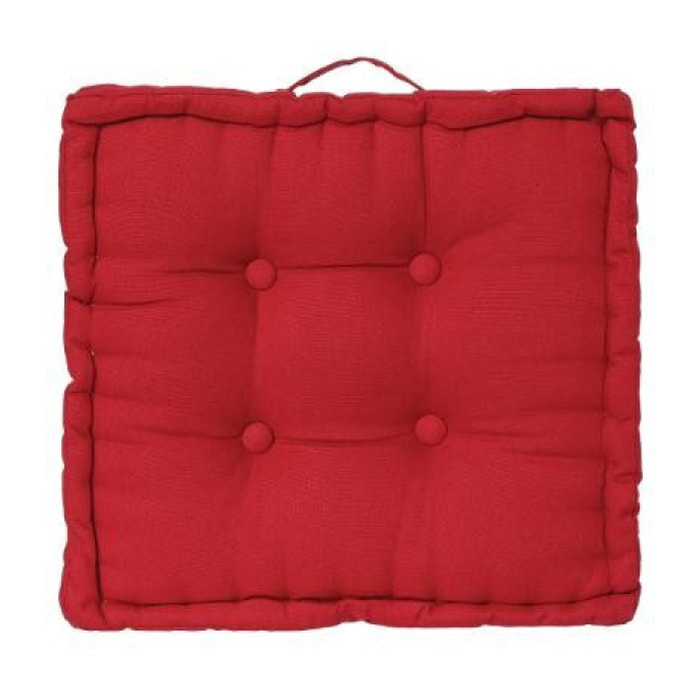 Coussin de sol 40 x 40 x 8 cm Atmosphéra - Couleur: Rouge