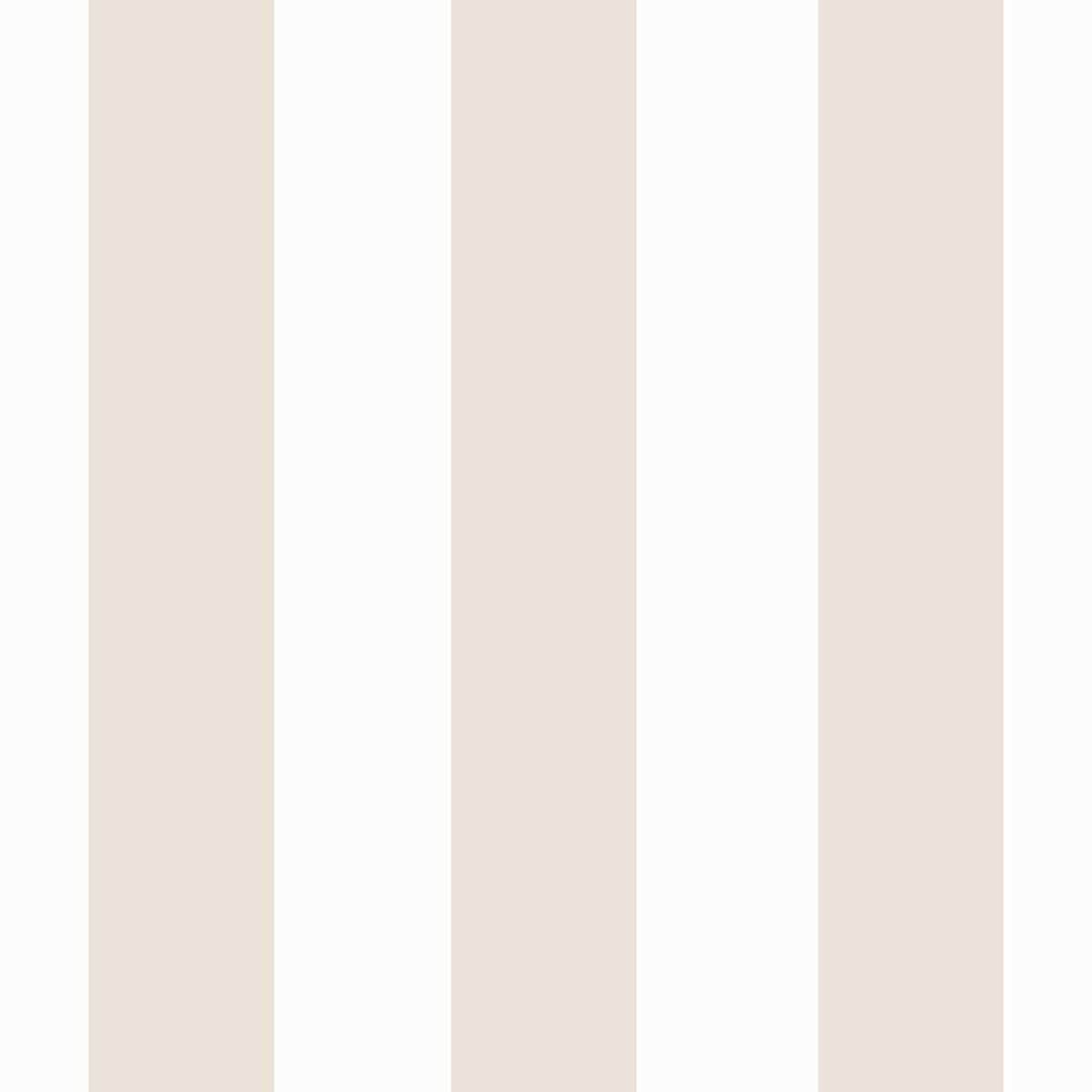 Papier peint rayures larges beige sable blanc