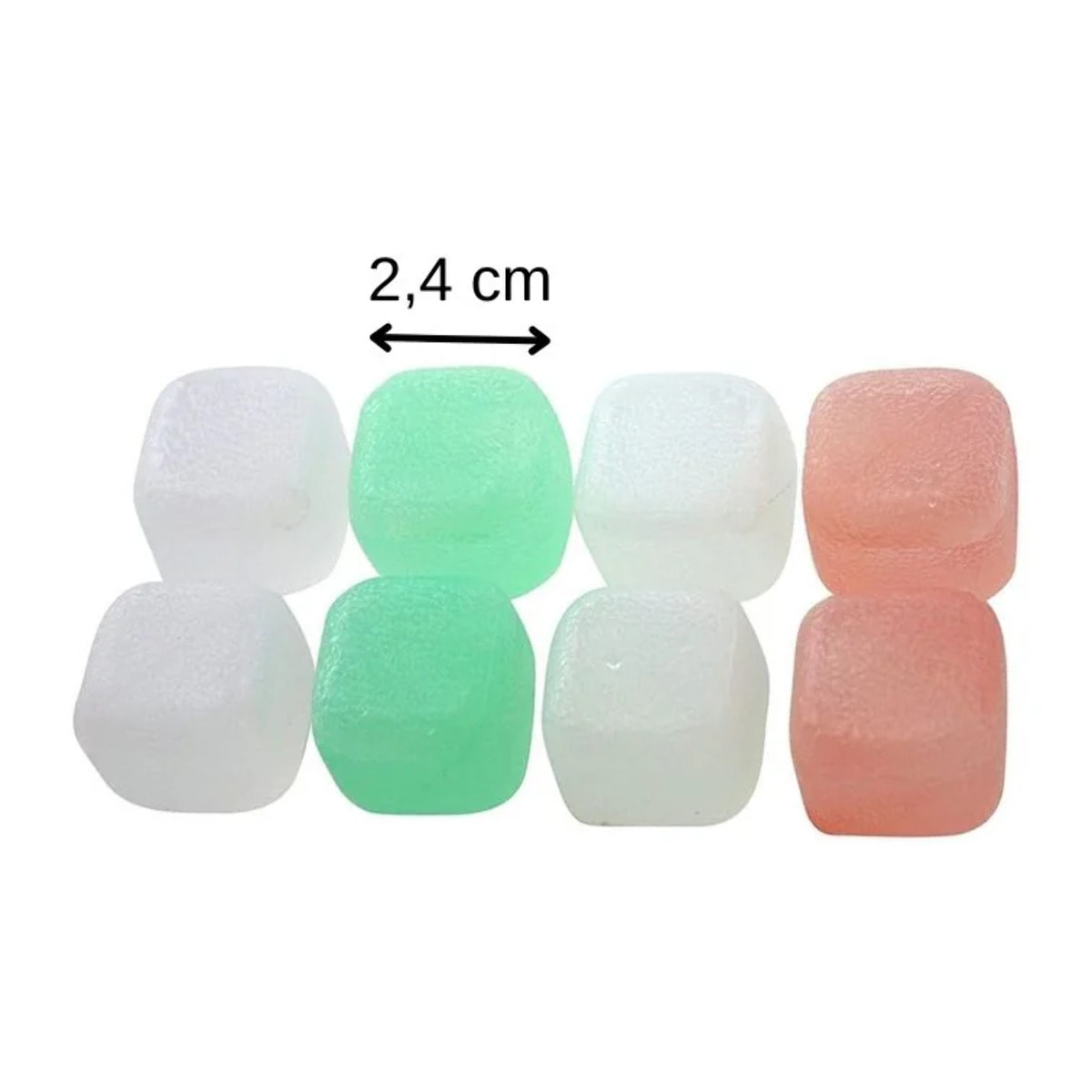 Lot de 8 glaçons réemployables en plastique Multicolore Fackelmann