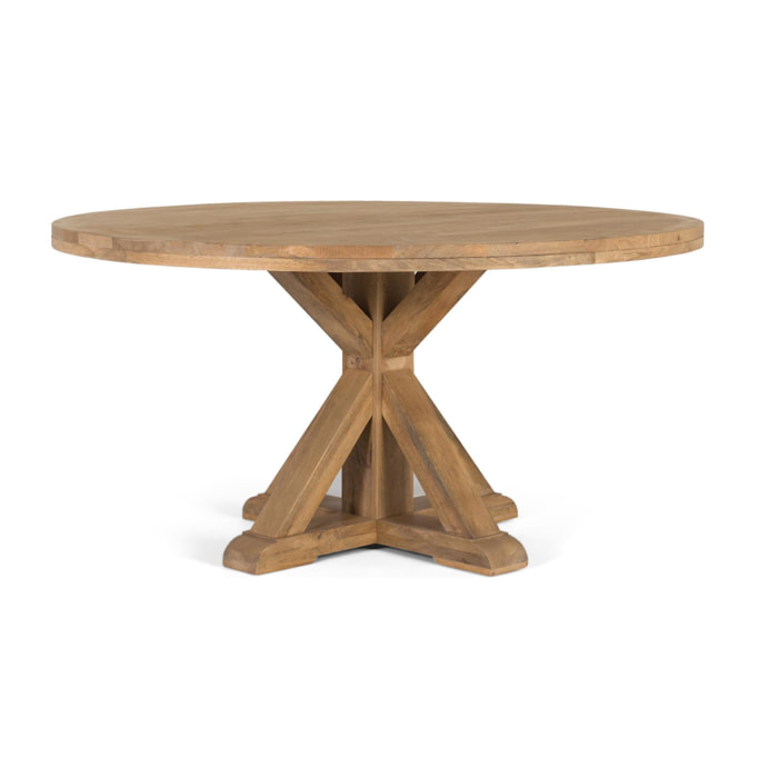 Mesas de Comedor de Madera de Mango 150 Cm Estilo Rústico Moderno