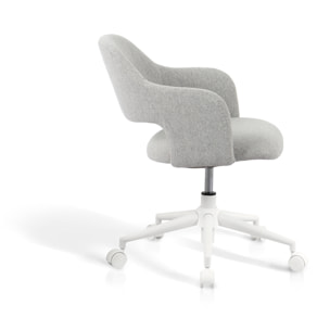 Silla de estudio Mia tela gris 81x58x58 cm