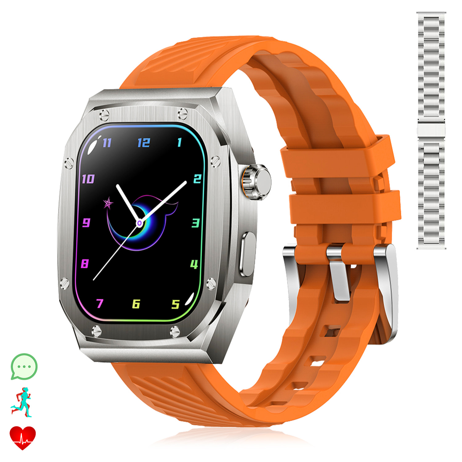 Smartwatch Z79 Max doble pulsera. Monitor de salud, tensión, etc. Modos deportivos, split screen, llamadas BT.