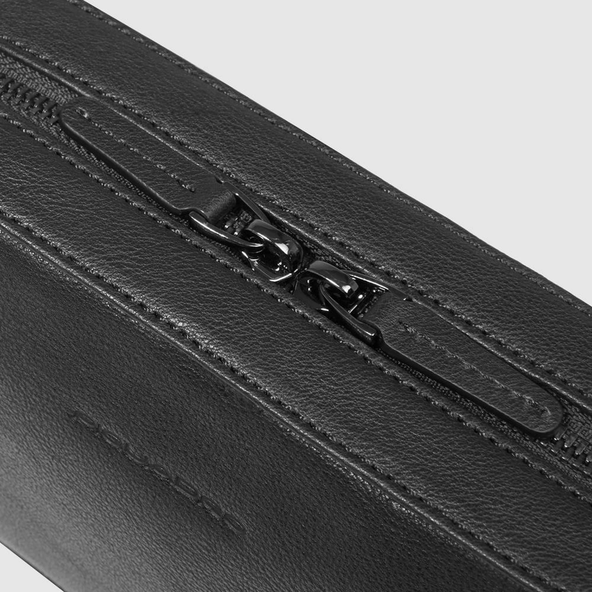 Piquadro Astuccio portacavi in pelle con tasca per mouse