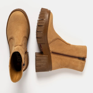 Botines con tacón 1374 NOBUCK KARAMEL/YORK color Karamel