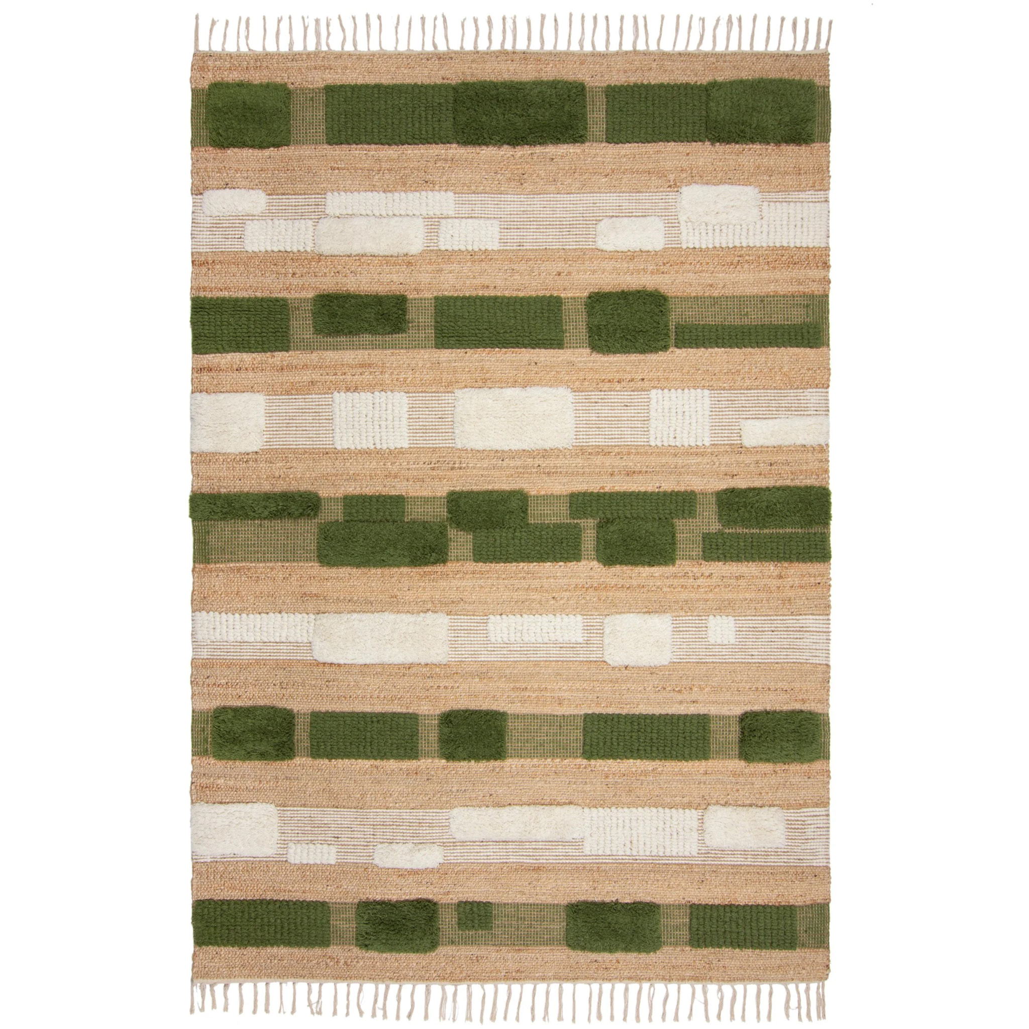 Tapis jute et laine MEDINA BLOCKS