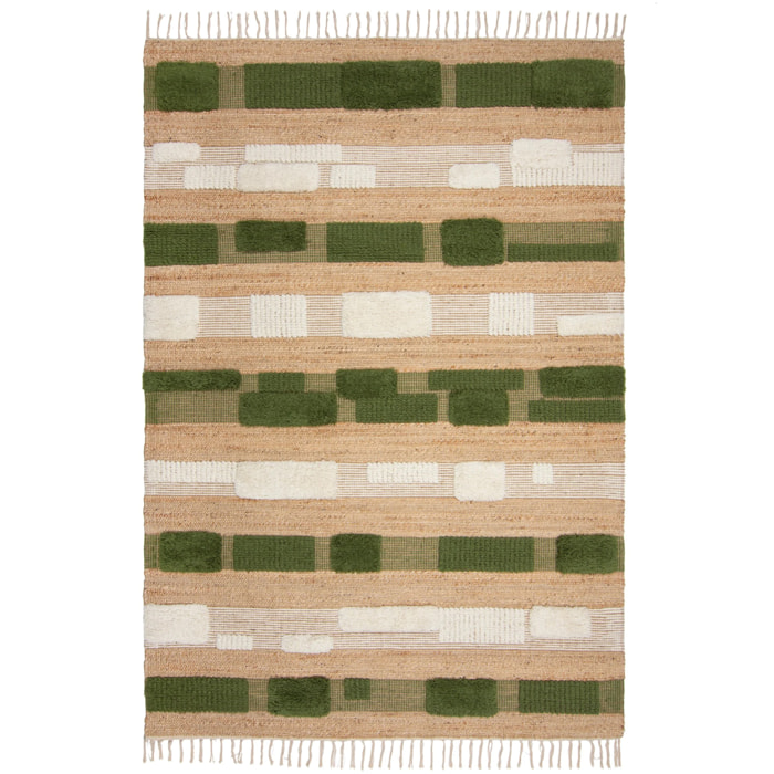 Tapis jute et laine MEDINA BLOCKS
