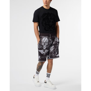 PHILIPP PLEIN Mesh Basketball Shorts Tattoo