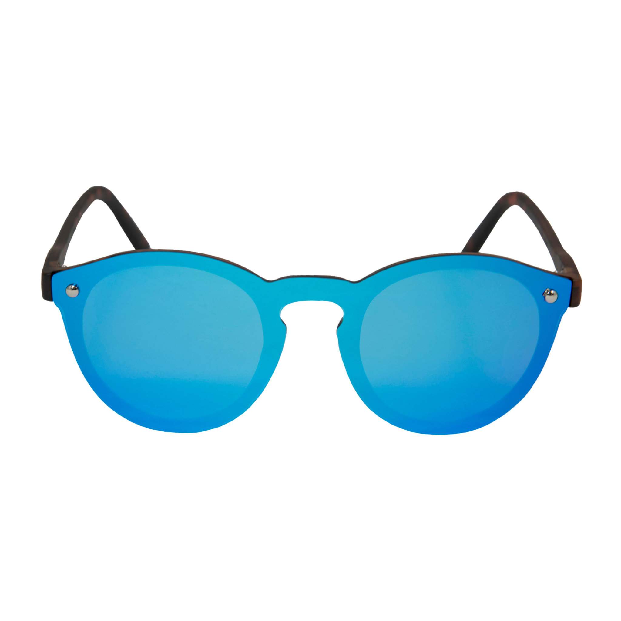 Gafas de sol PALO ALTO RIGA - Mate demi marrón y revo azul cielo / Plana