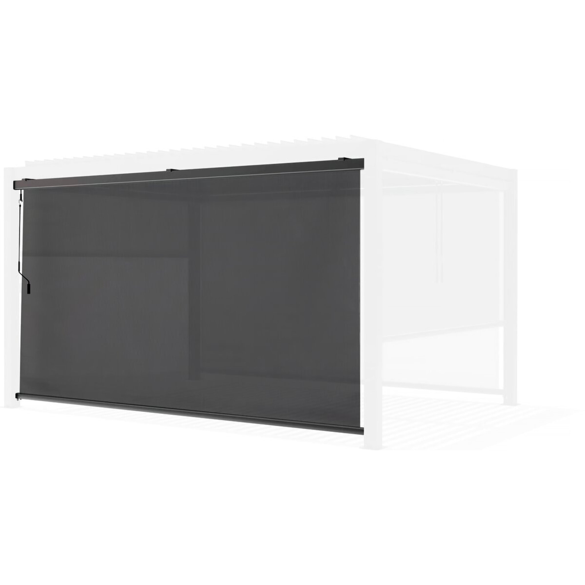 Store pergola bioclimatique - 277 x 208 cm - Gris anthracite