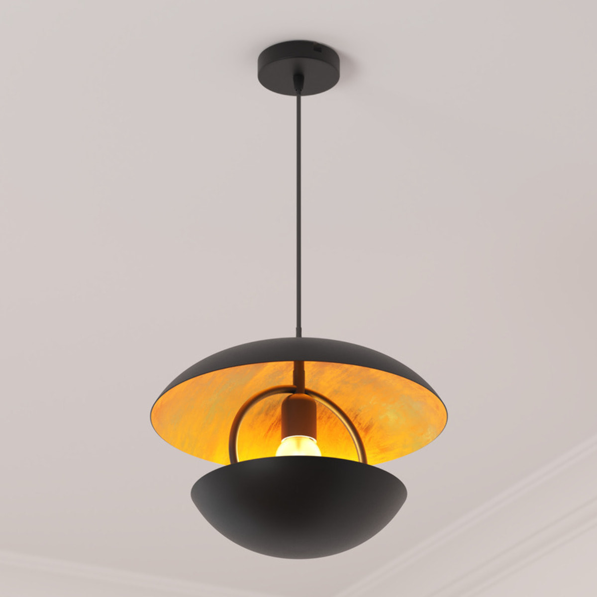 Suspension "Estee" en métal D33cm noir