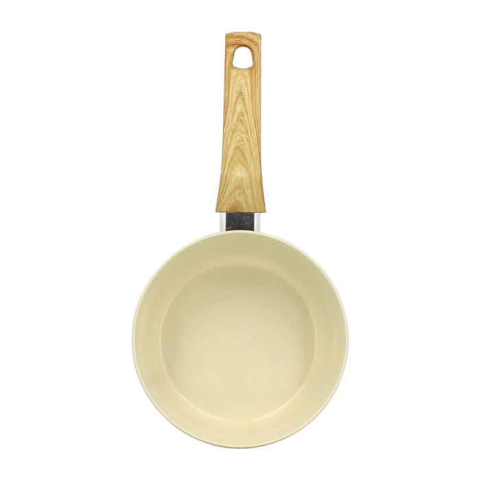 Casserole en revêtement céramique 18cm crème - tous feux COLORAMA