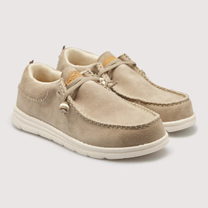 Mocasín Casual Serraje Taupé - Mullilah