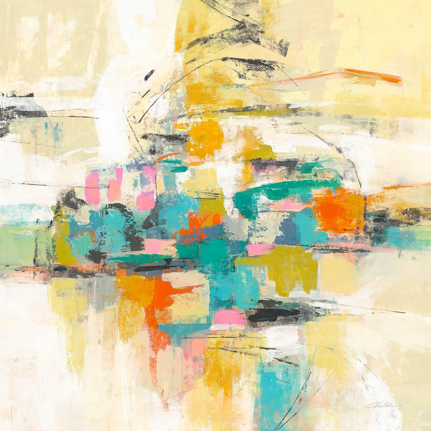 Tableau peinture sur soie Toile imprimée