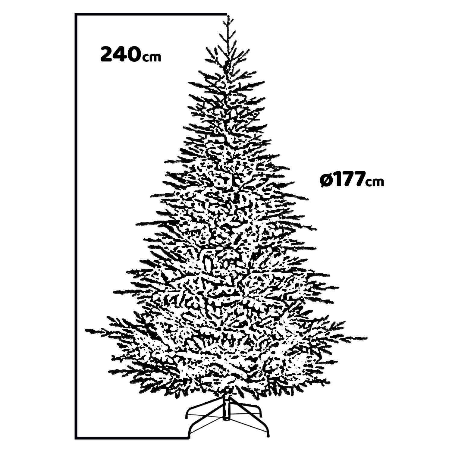 Lotus - Albero di Natale effetto realistico in PE ø177x240H, 870 rami