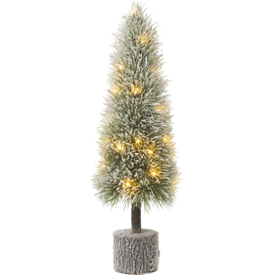 J-Line décoration Sapin De Noël Neige - plastique - vert - large - LED