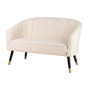 Sofá Chenilla Beige 129x72x80 Cm