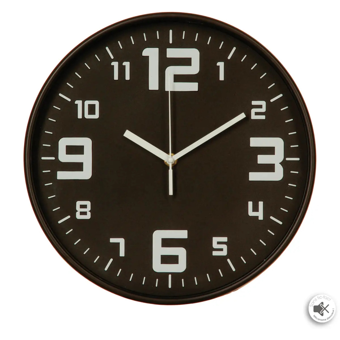 Horloge silencieuse - verre - D30 cm