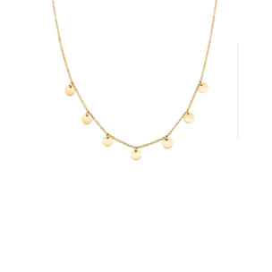 Collar Mini Moons Acero Baño Oro