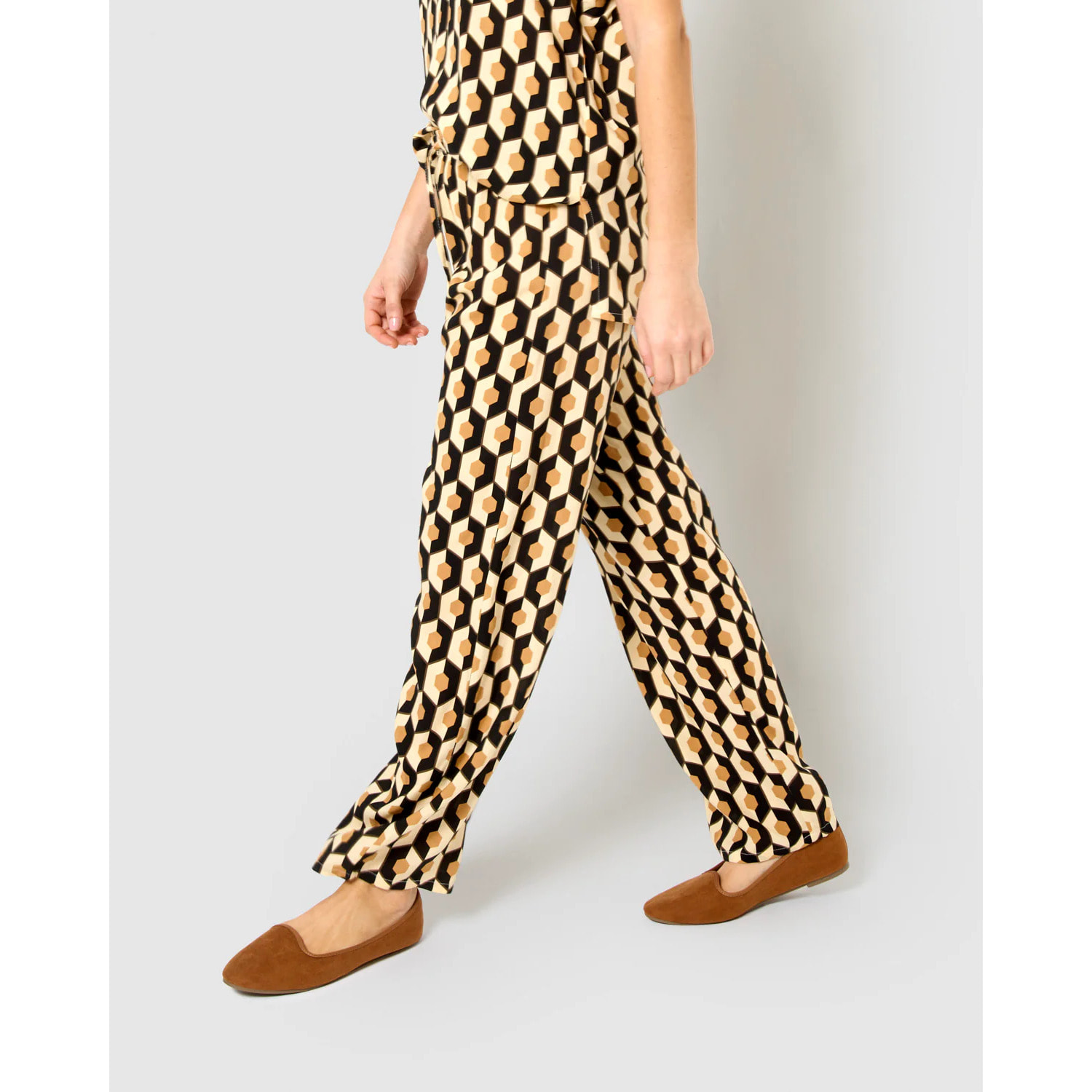 Pantalón viscosa santorini beige