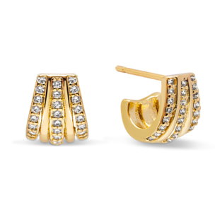 Boucles d'Oreille Hamptons Plaqué Or
