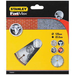 Stanley Disque diamant à bord segmenté pour le béton 125x22.2