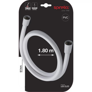 Flexible de douche PVC anti-torsion – 1,80 m – Connexion universelle F 1/2 – ACS