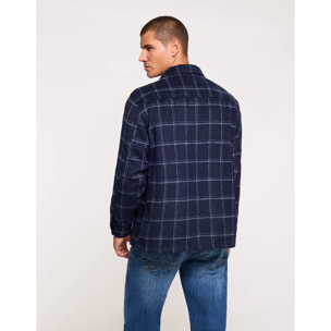 Chaqueta a Cuadros Azul Marino - Tarata
