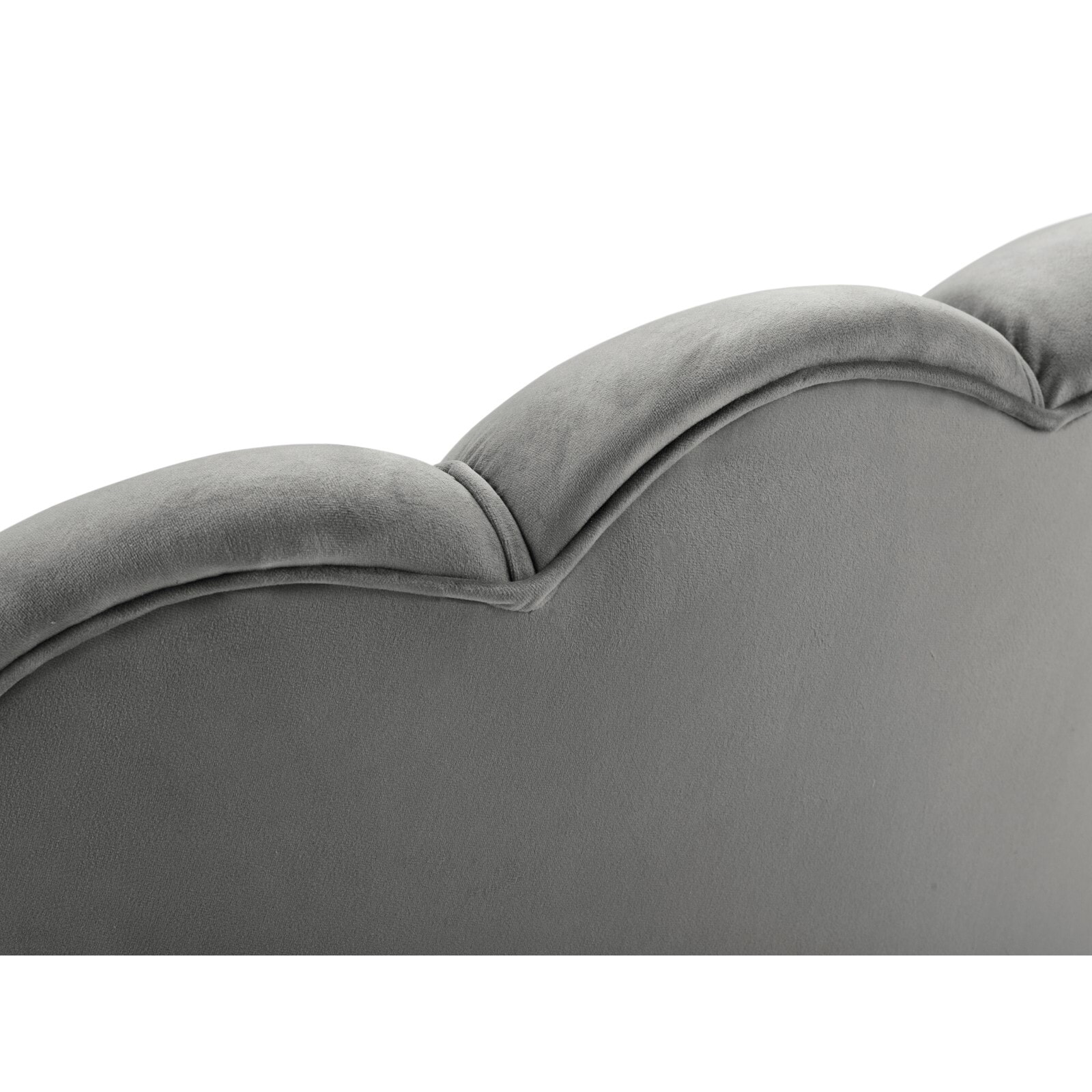 Fauteuil "Kingston" en velours gris foncé