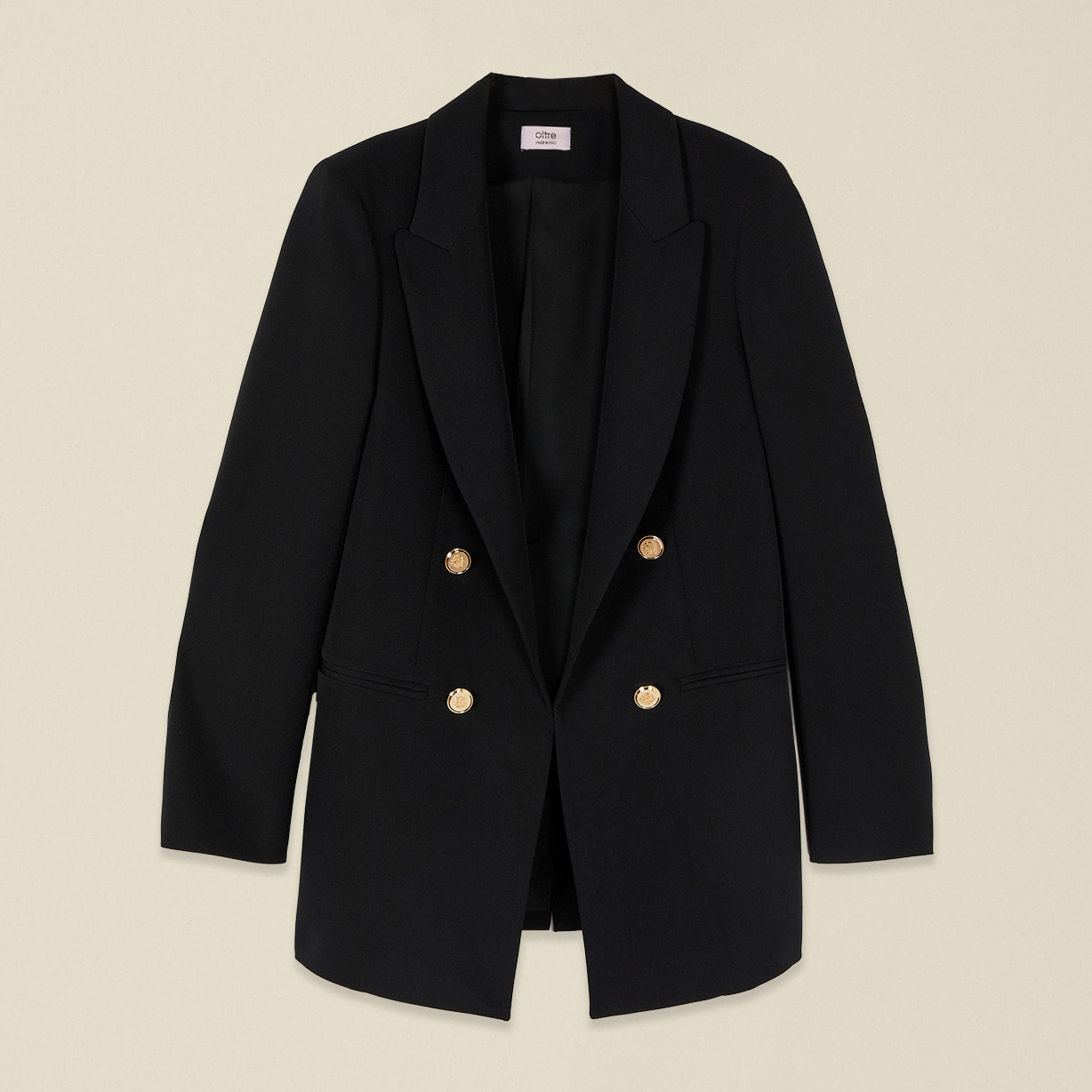 Oltre - Blazer doppiopetto in tessuto tecnico - Nero