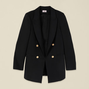 Oltre - Blazer doppiopetto in tessuto tecnico - Nero