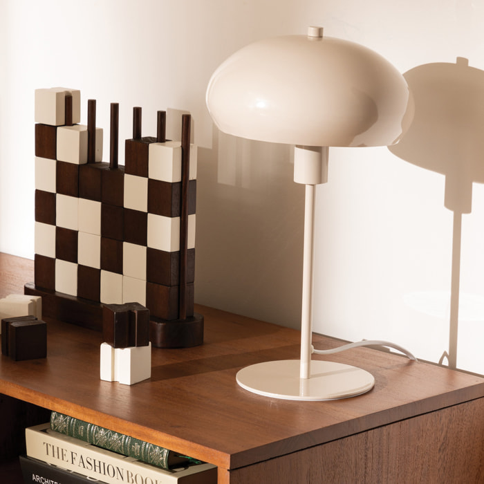 Lampe champignon à poser "Savio" beige H38cm