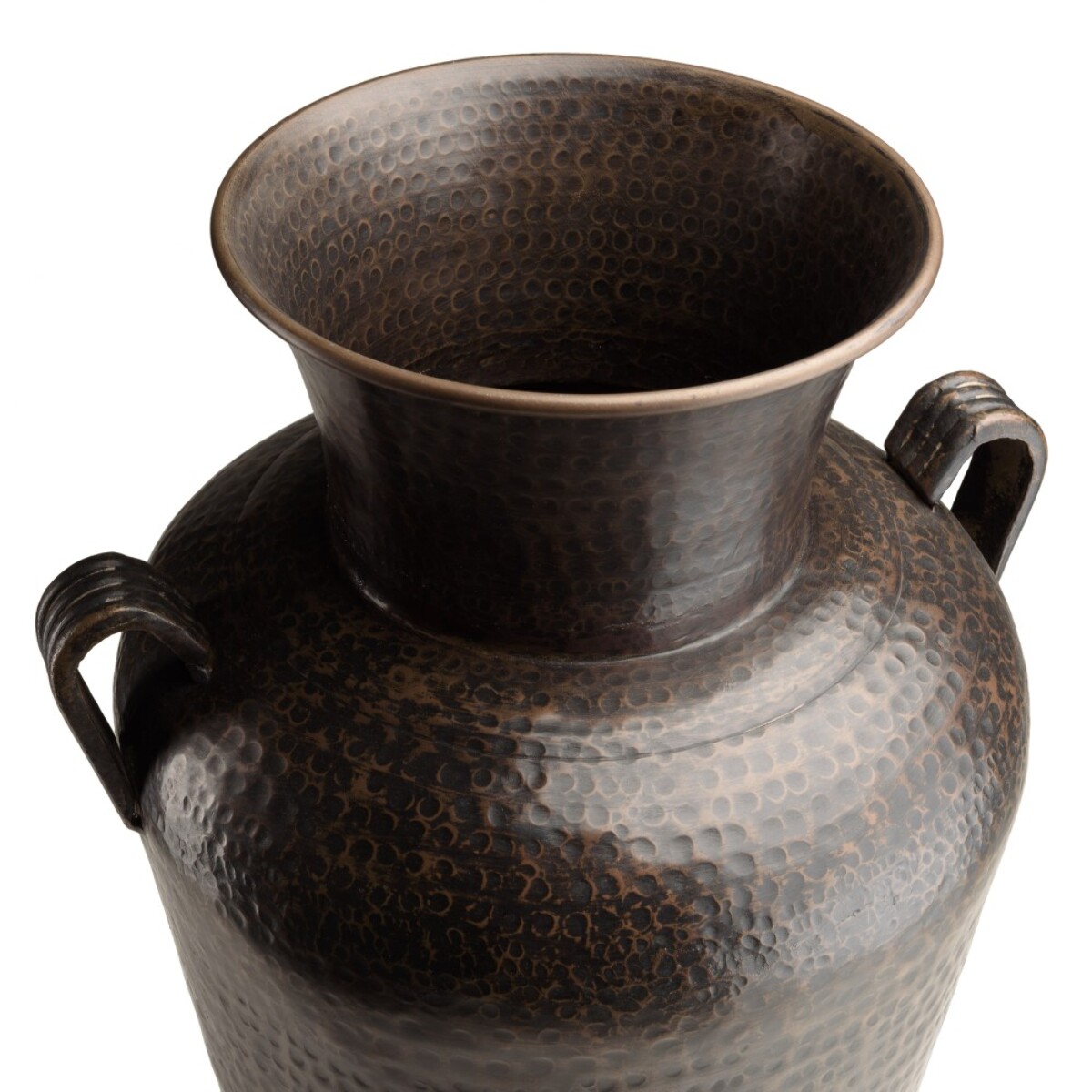 HONORE - Vase aluminium avec anses 45cmx1m couleur cuivre noir antique