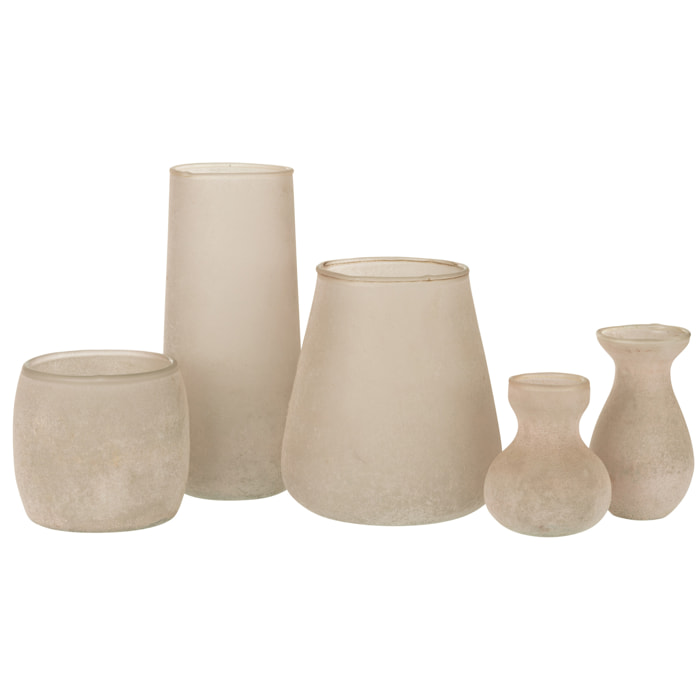 J-Line vase Poudre - verre - rose - large - 23 cm de hauteur