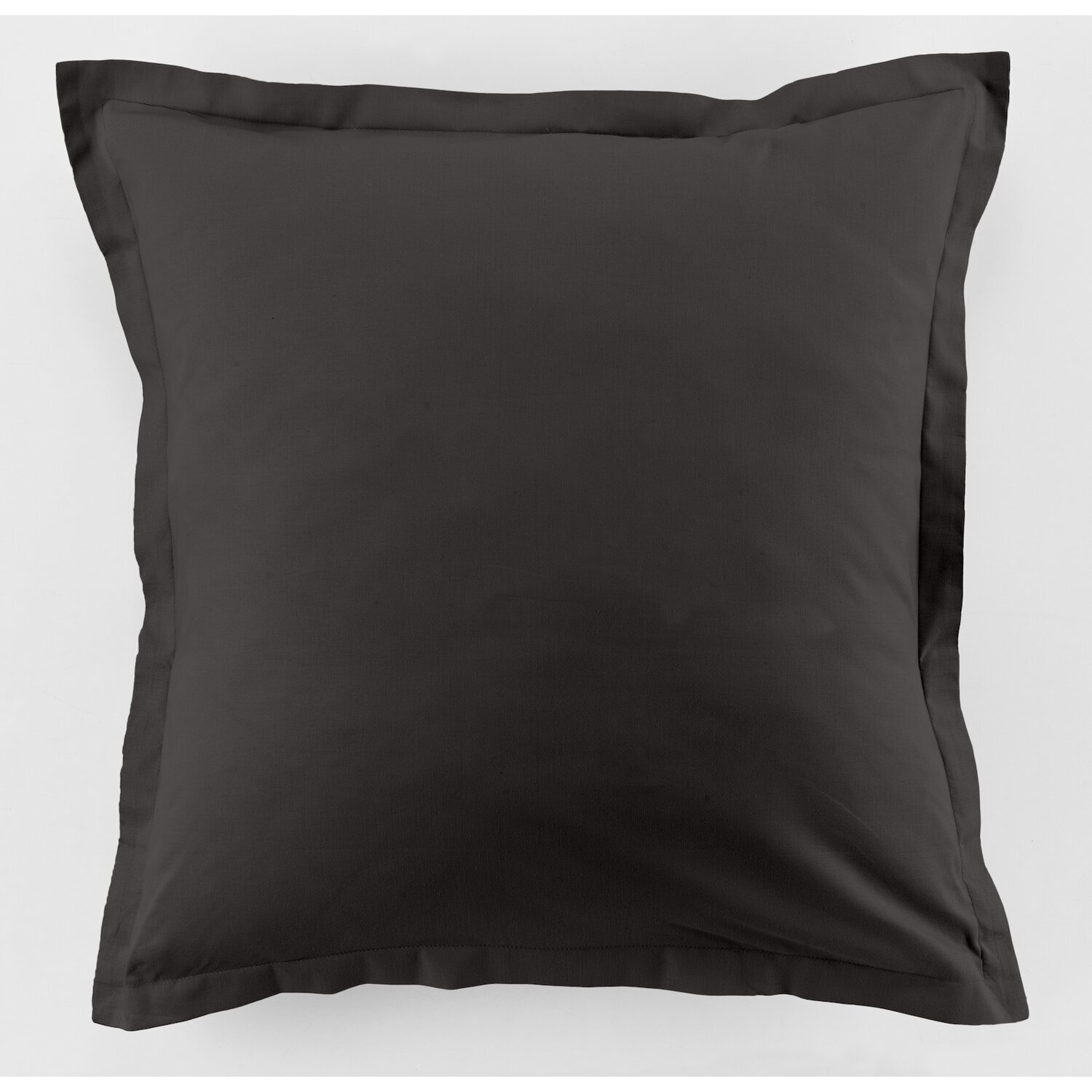 Lot de 2 taies d'oreiller 100% coton 57fils gris foncé