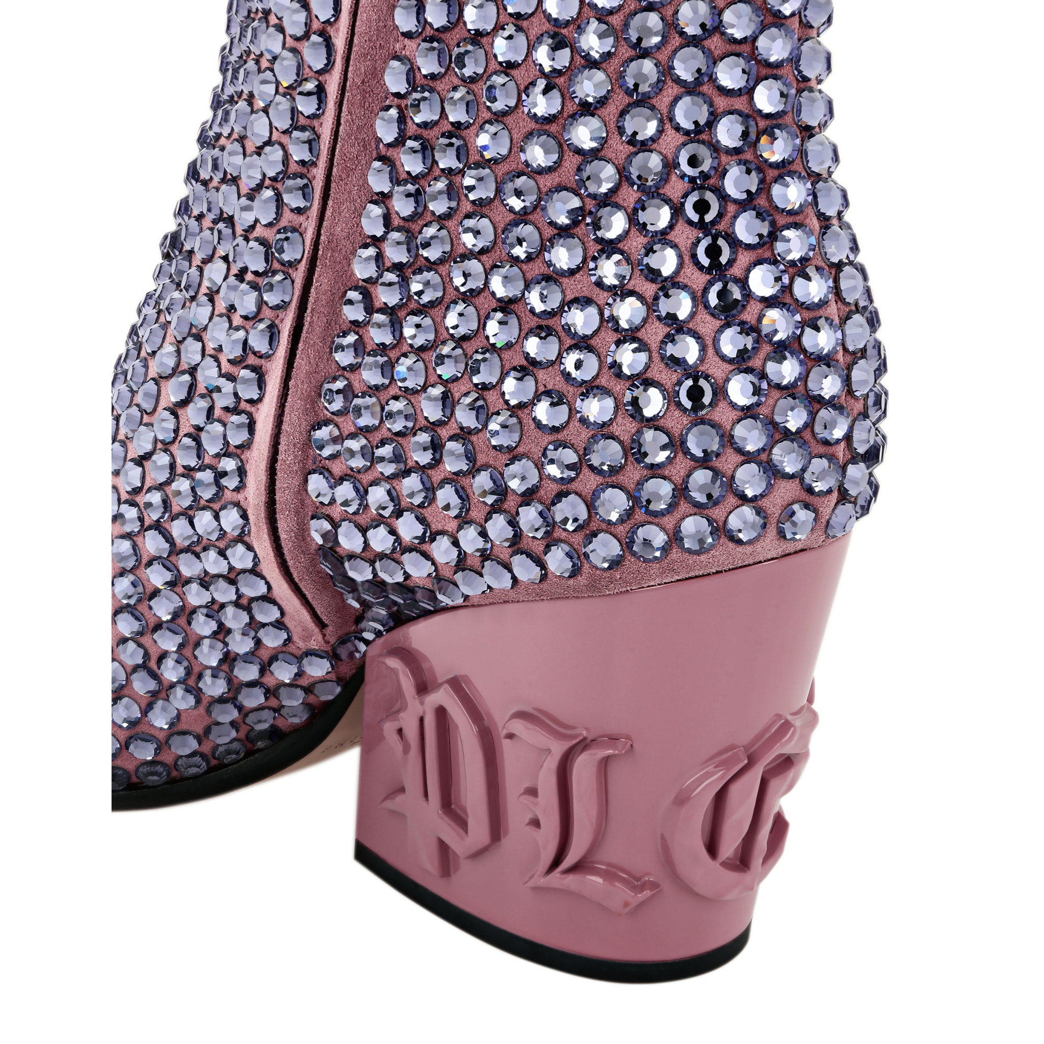 PHILIPP PLEIN CowBoy Boots Mid Heels Crystal