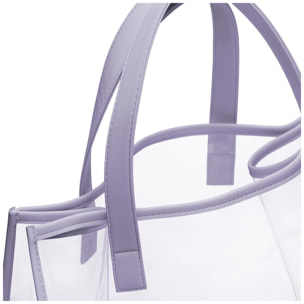 Borse Superga Donna Grigio Transparent Shopping Bag